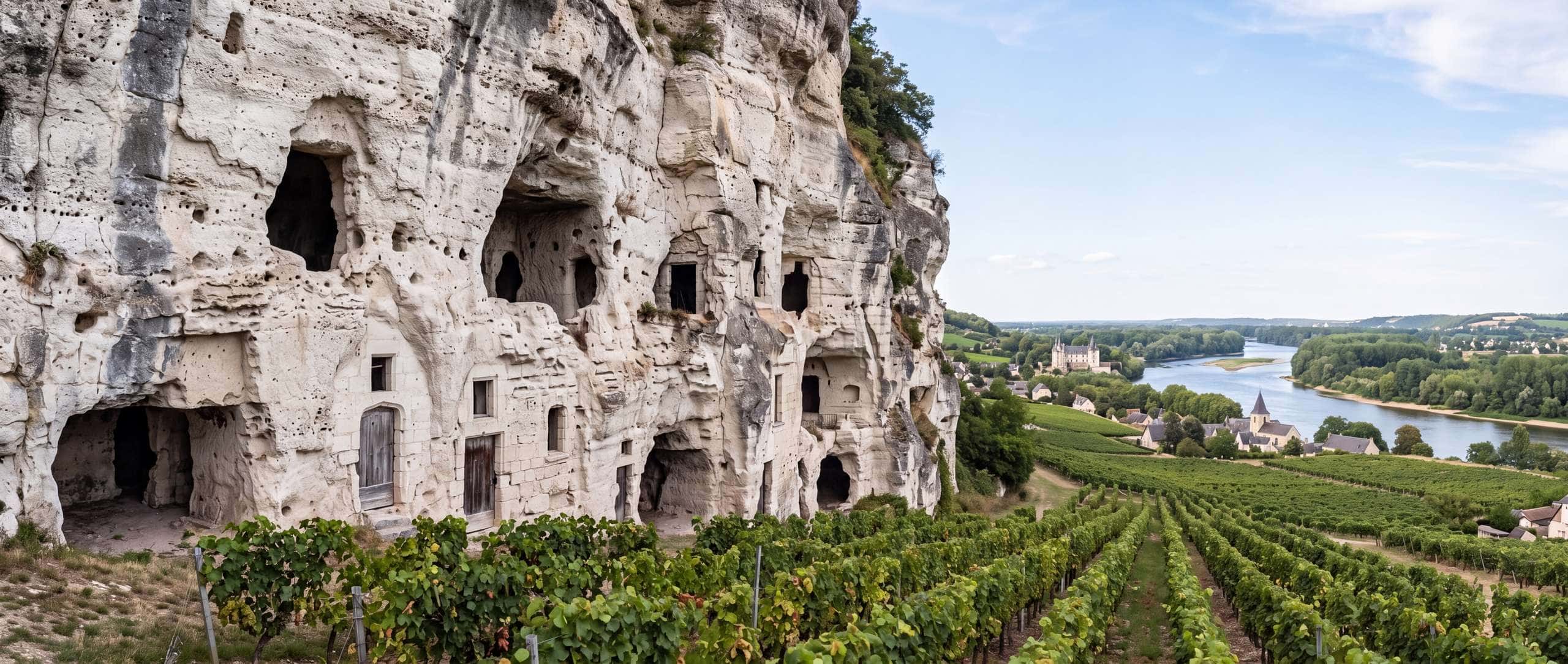 Coteau de tuffeau et vallée de la Loire en Indre-et-Loire